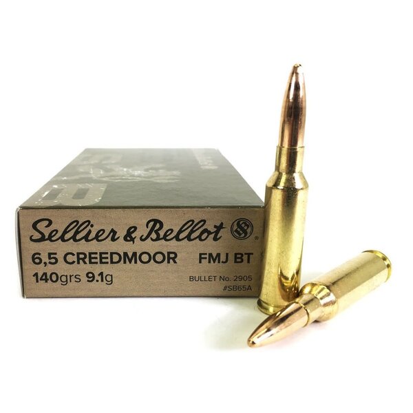Sellier & Bellot Sellier & Bellot 6.5 Creedmore FMJBT  140 Gr Ammunition