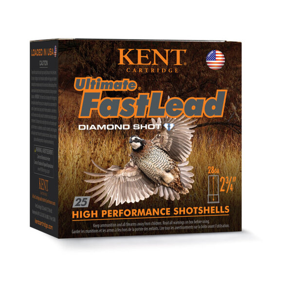 Kent Fastlead Upland 28ga 2 3/4" 7/8oz #7.5 Lead Shotshells