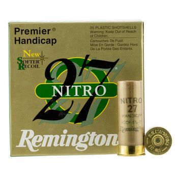 Remington Premier Nitro 27 Handicap 12 Gauge 2.75 1 18 oz 1235 fps 7.5 Shot 25 Box