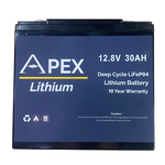 Apex Lithium 12v 30AH Deep Cycle Battery