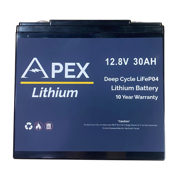 Apex Lithium 12v 30AH Deep Cycle Battery
