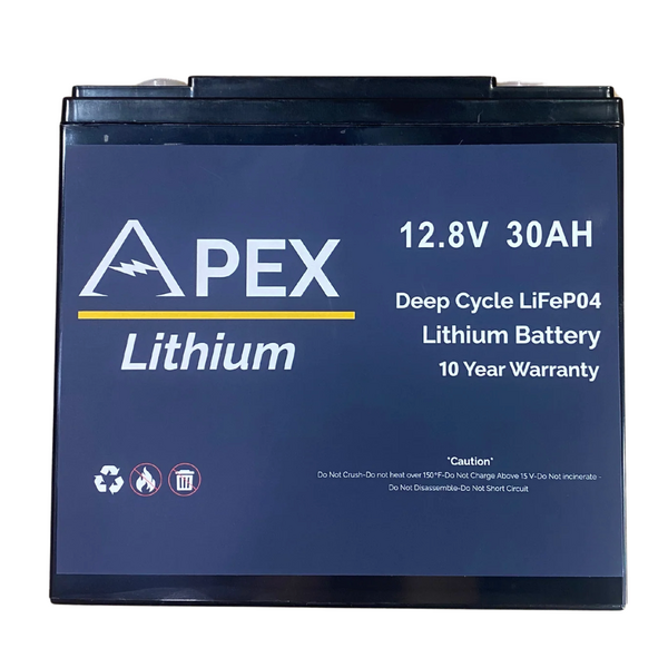 Apex Lithium 12v 30AH Deep Cycle Battery