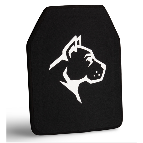 Guard Dog Body Armor Ultralight Level IIIa Ceramic Plate Black, Size: 10x12 in