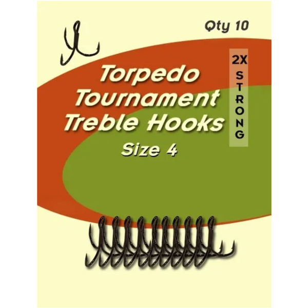 Torpedo Tournament Treble Hook 10pk