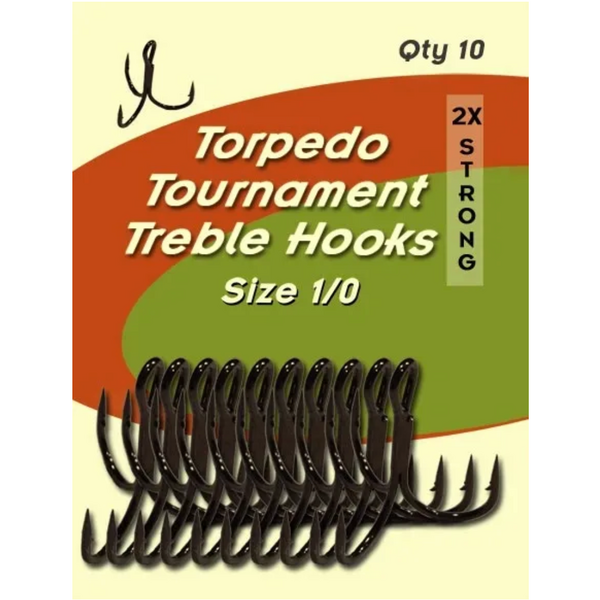 Torpedo Tournament Treble Hook 10pk