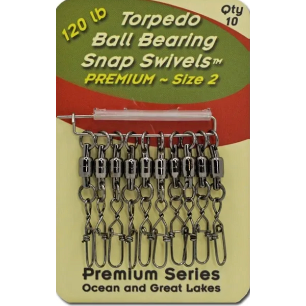 Torpedo Premium Ball Bearing Swivel 10pk