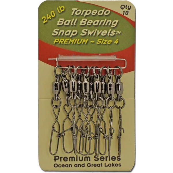 Torpedo Premium Ball Bearing Swivel 10pk