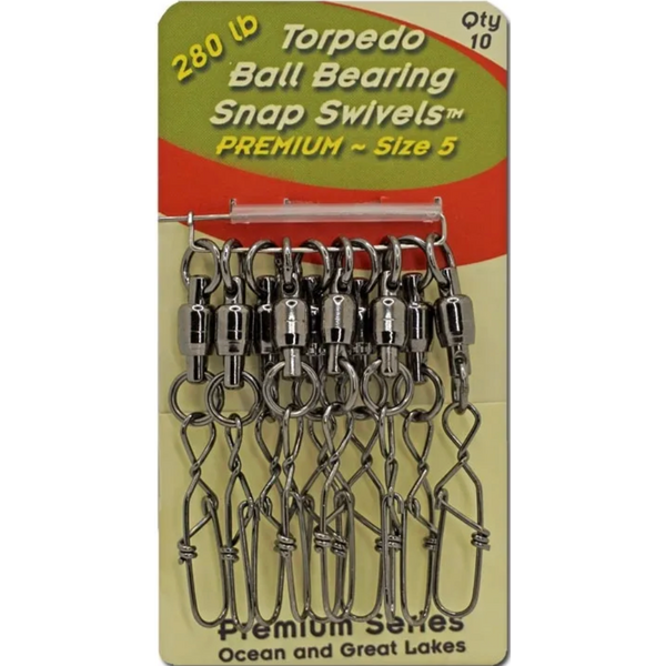 Torpedo Premium Ball Bearing Swivel 10pk