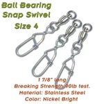 Torpedo Ball Bearing Snap Swivel 10pk