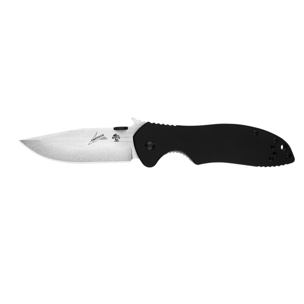 Kershaw Kershaw CQC-6K Framelock Folding Knife Wave Opening D2 Stonewash G10 Black