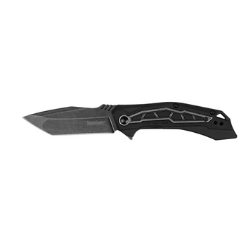 Kershaw Kershaw 8750BLKBW Shuffle II Multi- Function Folding Knife 2.25" Blackwash Plain Blade, Glass-Filled Nylon Handles, Liner Lock