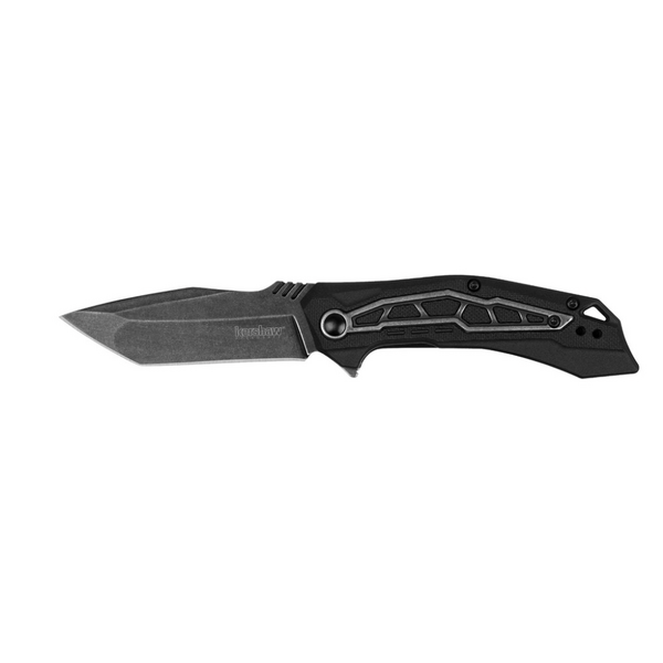Kershaw Kershaw 8750BLKBW Shuffle II Multi- Function Folding Knife 2.25" Blackwash Plain Blade, Glass-Filled Nylon Handles, Liner Lock