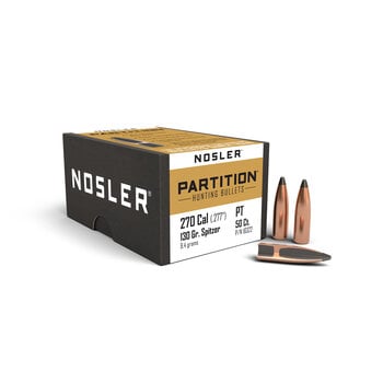 Nosler Nosler Partition 270cal 130Gr Spitzer Bullets 50 Count