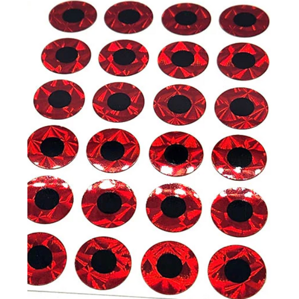 WTP Decorator Tape Lure Eyes. 5/16" Red