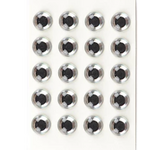 WTP Decorator Tape Lure Eyes. 1/2" Silver 30pk