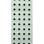 WTP Decorator Tape Lure Eyes. 1/2" Silver 30pk