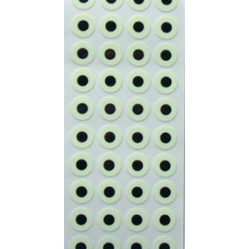 WTP Decorator Tape Lure Eyes. 1/2" Silver 30pk