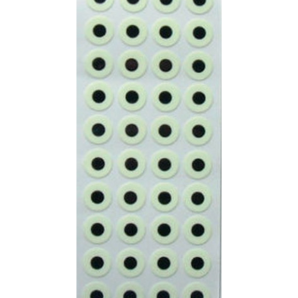 WTP Decorator Tape Lure Eyes. 1/2" Silver 30pk