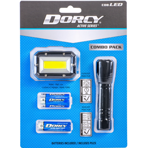 Dorcy 7 Led Headlight/Flashlight Combo Pack