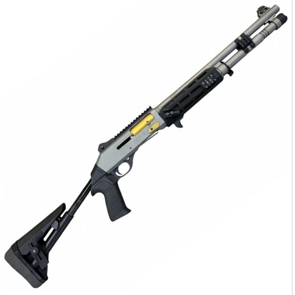 TacOp Pro Semi-Auto Shotgun, 12 Gauge, 3" Chamber, 18.5” Barrel, Grey