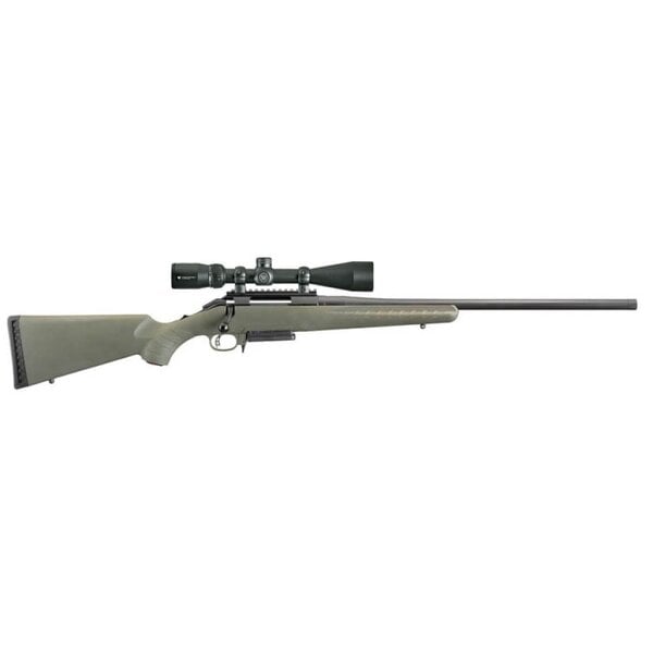 Ruger Ruger American Bolt Action Rifle, Scoped Combo, 6.5 Creedmoor 22" Threaded Barrel 3 Rounds Moss Green Syn Stock, Vortex 4-12x44 Scope 26953