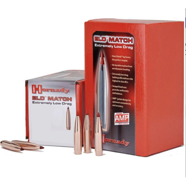 Hornady ELD Match Projectiles .22 Caliber 224 Diameter 100 QTY 73 Grain ELD Match Boat Tail