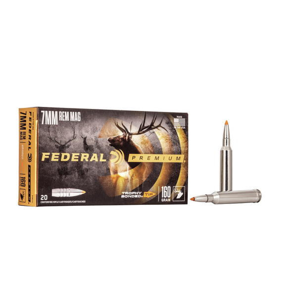 Federal Premium Vital-Shok 7MM Rem Mag Trophy Bonded Tip Ammunition Box of 20