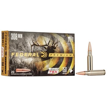 Federal Premium 308 Win 150 gr Barnes TSX Ammunition 20 Per Box