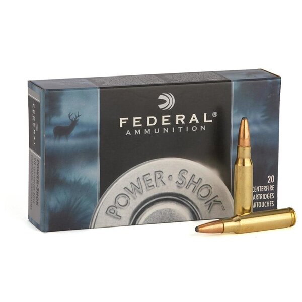 Federal Power-Shok Rifle Ammo 308 Win 180 gr Soft Point 2620fps 20 Rounds
