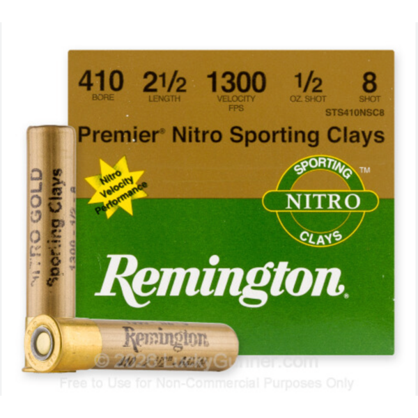 Remington Remington Premier Nitro Sporting Clay 410 Gauge 2.5" 1/2 oz # 8 Shot