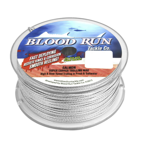 Blood Run  Salmon Super Copper Trolling Wire 45lbs 0.037