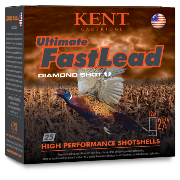 Kent Ultimate Fast Lead Ammo, 12ga 2-3/4" 1-1/4oz #5 Shot 1350fps