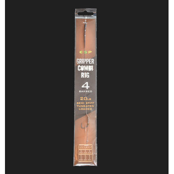 ESP Gripper Combi Hair Rig. Brown Size 4