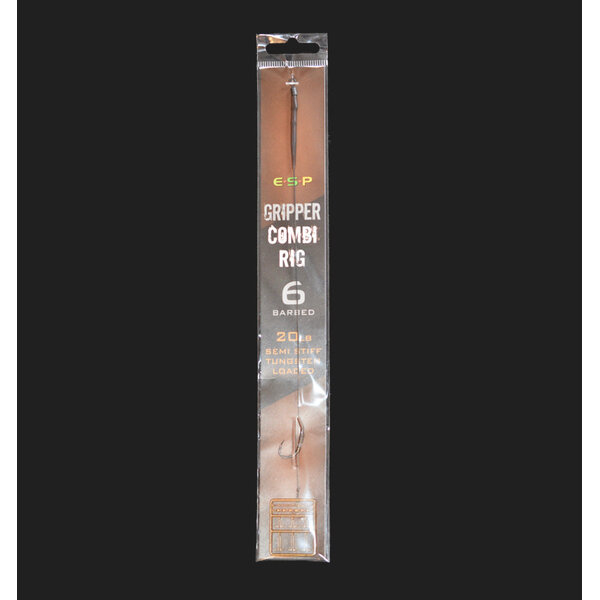 ESP Gripper Combi Hair Rig. Brown Size 6