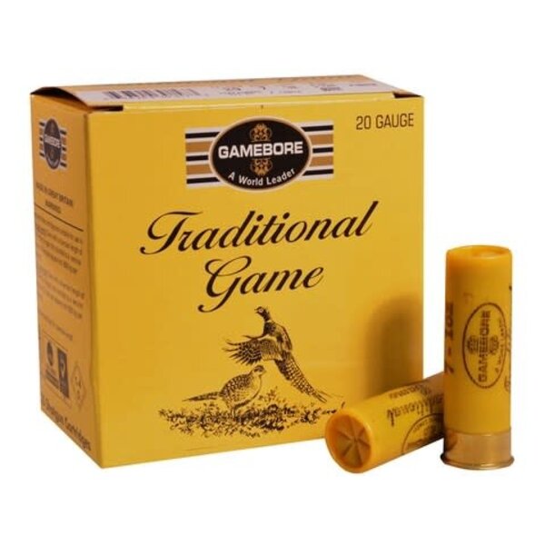 Gamebore Traditional Game 20ga 1oz #6 2.5" Fibre Wad Hunting Ammunition Box of 25