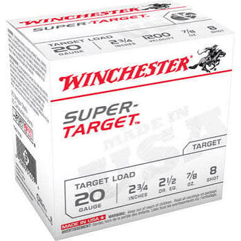 Winchester Super-Target 20 ga 2 3/4"  7/8 oz #8  - 25/box