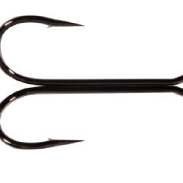 Owner Double Frog Hook. Size 6/0. Black Chrome. 4-pk