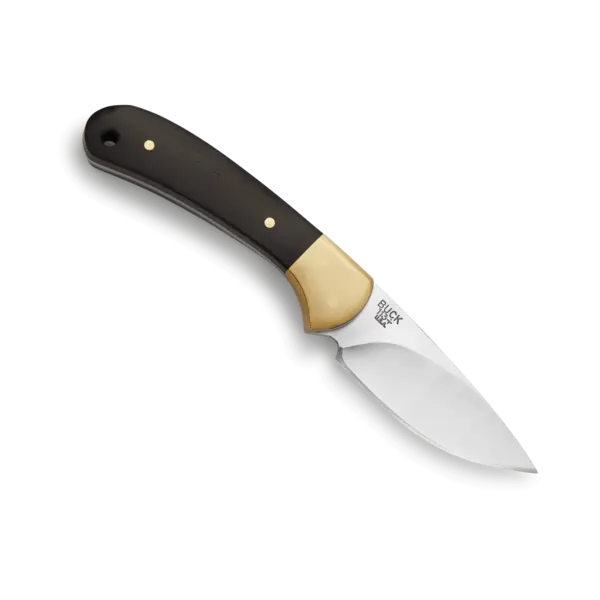 Buck Buck 113 Ranger Skinner Knife Genuine Ebony Handle with Brass Bolster and Lanyard Hole