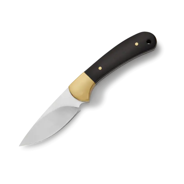 Buck Buck 113 Ranger Skinner Knife Genuine Ebony Handle with Brass Bolster and Lanyard Hole