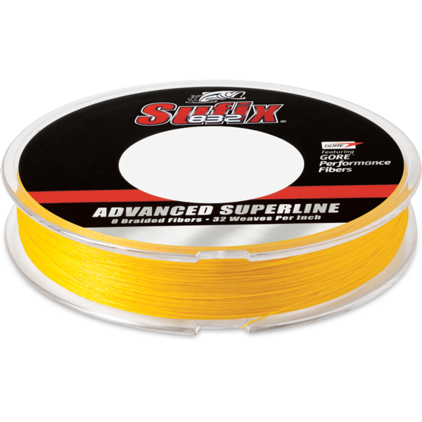 Sufix 832 Advanced Superline Hi-Vis Yellow Fishing Line 150yds