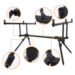 COONOR Adjustable Carp Rod Stand With 3 Bite Alarms