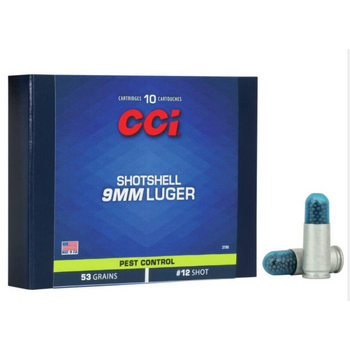 CCI CCI SHOTSHELL 9MM LUGER 53 GR #12 SHOT 10RS