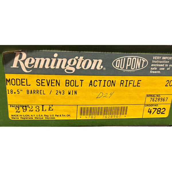 Remington Model Seven .243 Win Bolt Action w/Sights