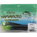 Yamamoto 8" Grub Black w/Chartreuse Tail 10-pk
