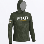 FXR Men's Derby Undertow Air UPF PO Hoodie Army/Gold