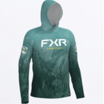 FXR Men's Derby Undertow Air UPF PO Hoodie Florida Key/Yellow