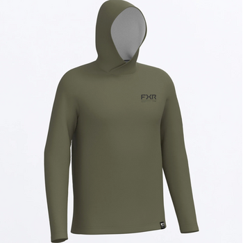 FXR Men's Attack UPF PO Hoodie Moss/Char