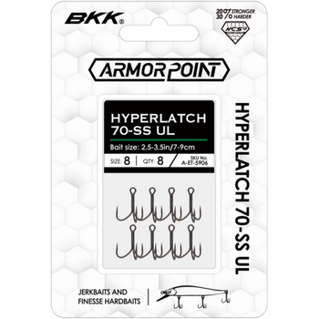 BKK Armor-Point Hyperlatch 70-SS UL Treble Hooks