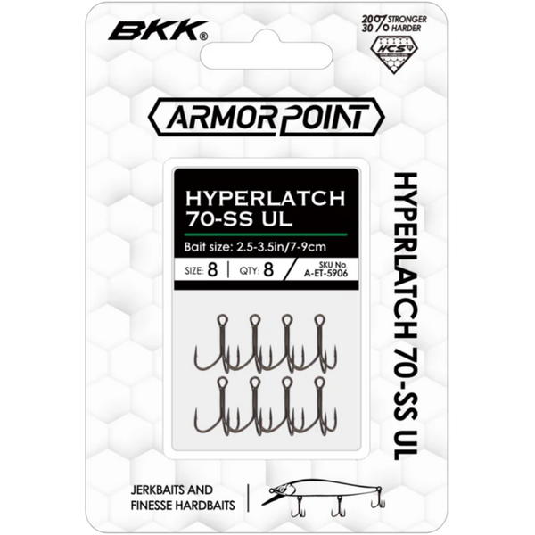 BKK Armor-Point Hyperlatch 70-SS UL Treble Hooks