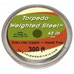 Torpedo Weighted Steel Trolling Wire. 45lb 300 Feet